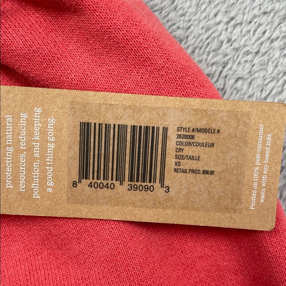 NEW Outerknown XS Organic Cotton Lyocell Red  Jogger Sweatpants. Drawstring - Picture 8 of 13